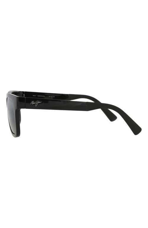 Maui Jim 54mm Polarized Square Sunglasses In Black