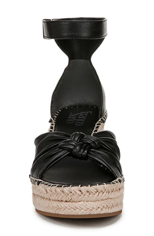 Franco Sarto Clementine Ankle Strap Platform Wedge Sandal In Black