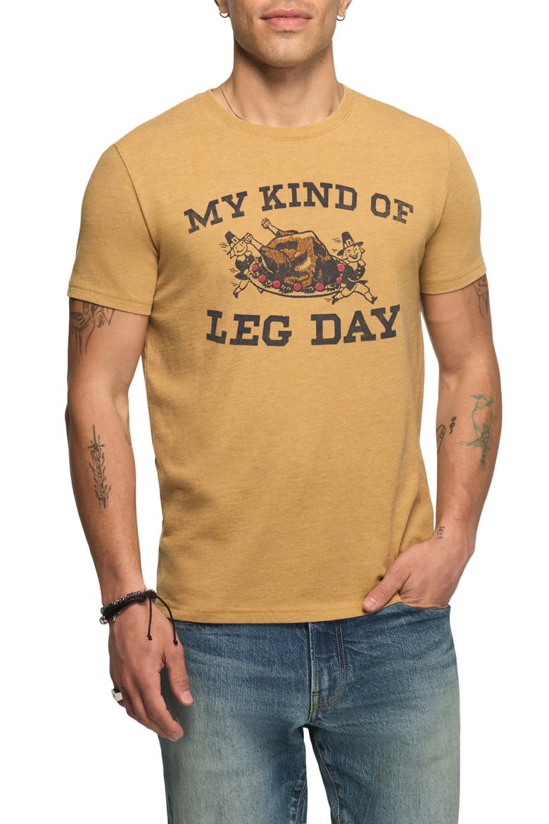 Thanksgiving Feast Mode Graphic Tee, Main, color, WOOD THRUSH