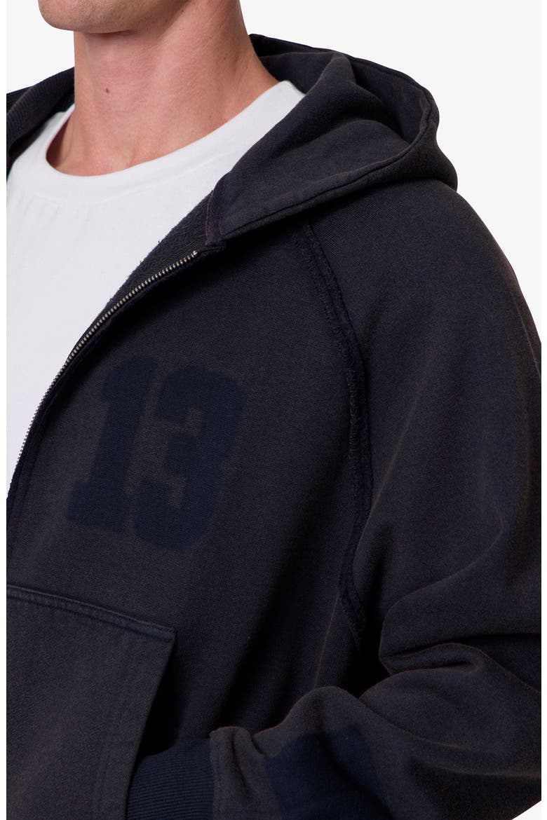 Half and Half Full Zip Hoodie, Alternate, color, WASHED BLACK