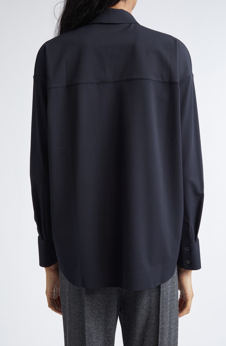 MM by Max Mara Ululo Button-Up Shirt, Alternate, color, Black