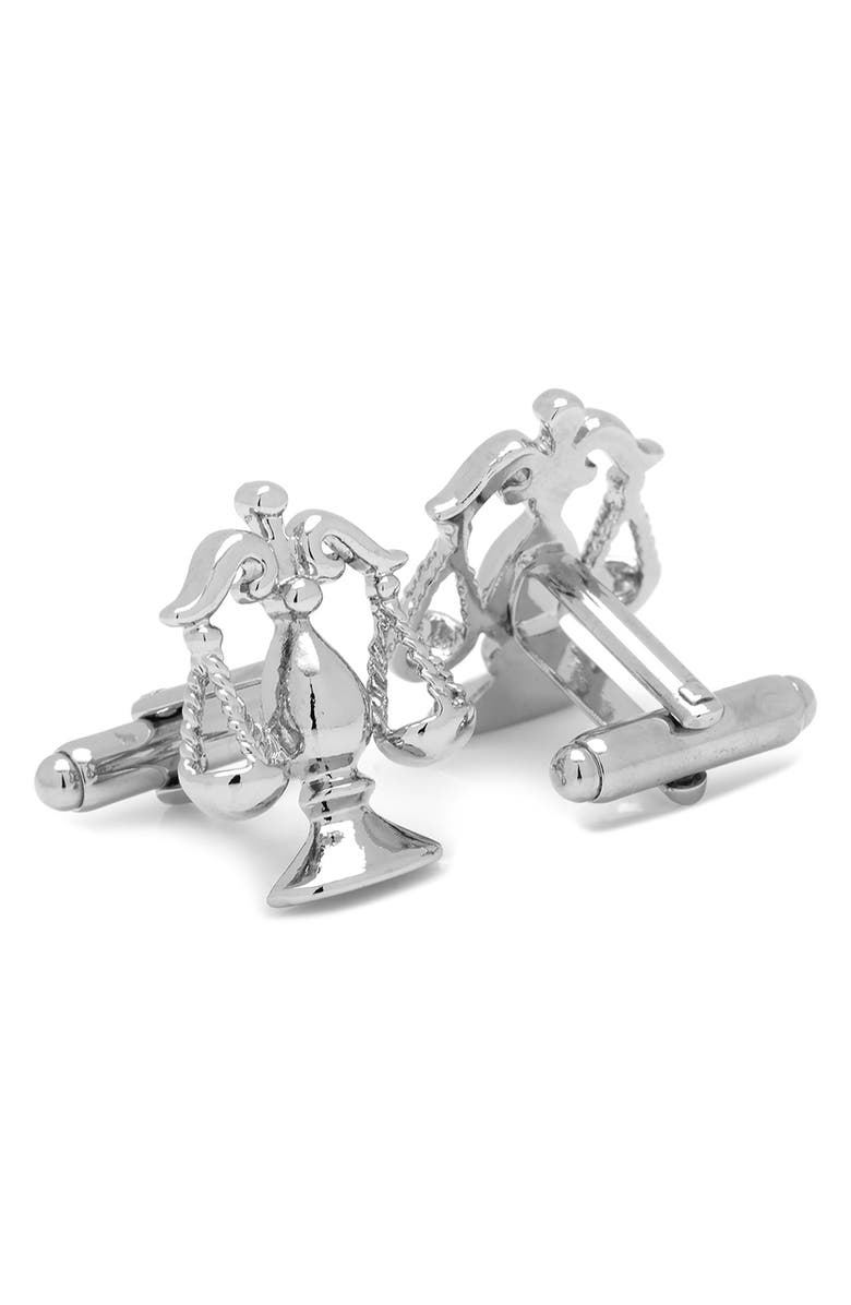 Cufflinks, Inc. Scales Of Justice Cuff Links, Alternate, color, Silver