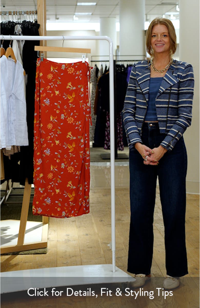 Opal Print Wrap Skirt, sales video thumbnail