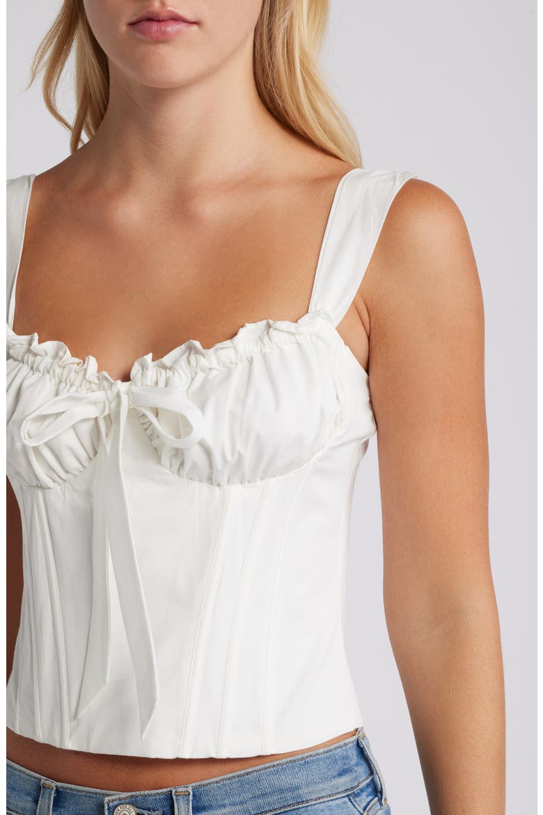 Cloud Cotton Corset Tank Top, Alternate, color, CLOUD