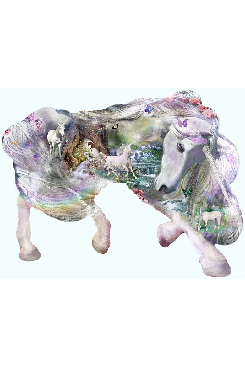 Fantasy Unicorn 850 piece Jigsaw Puzzle for Adults Special Shape, Alternate, color, Multicolor
