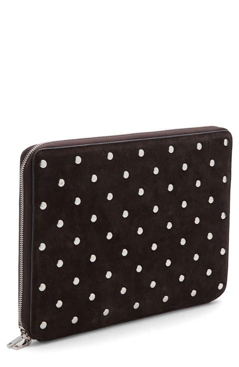 Studded Leather Laptop Case