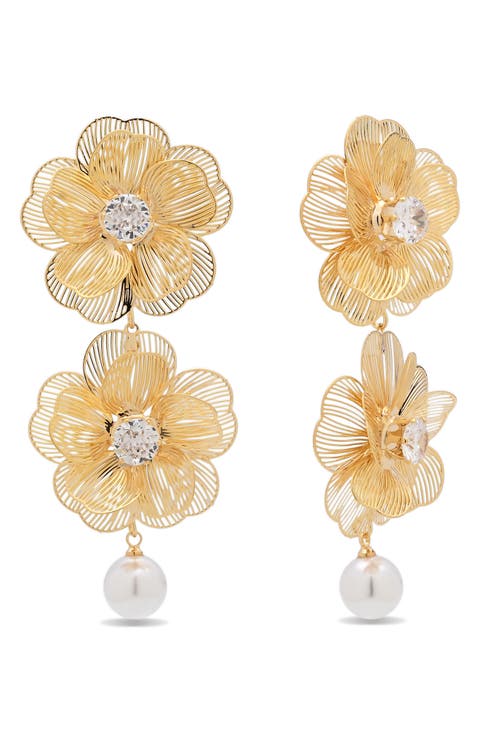 Norah Flower Statement Earrings