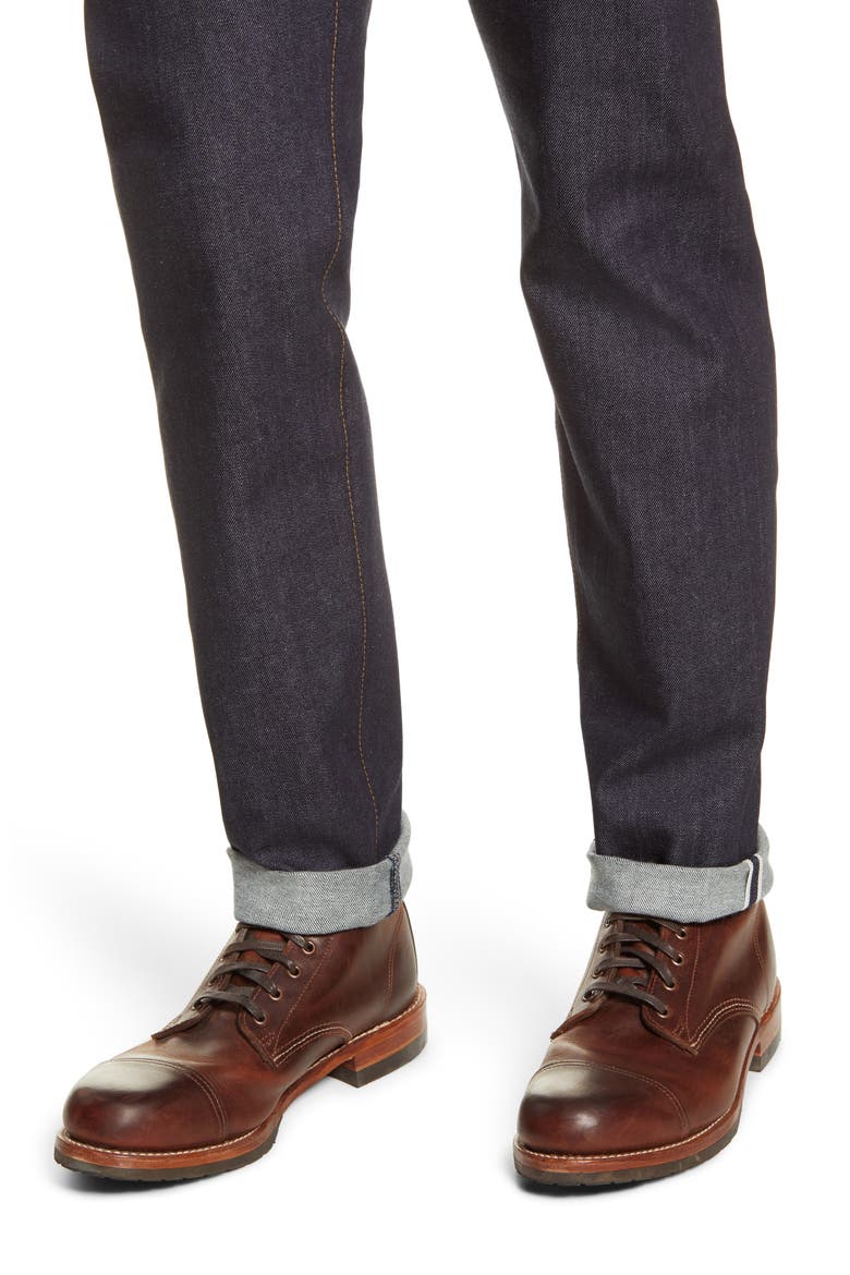 The Pen Slim 10.5-Ounce Selvedge Jeans, Alternate, color, INDIGO RAW