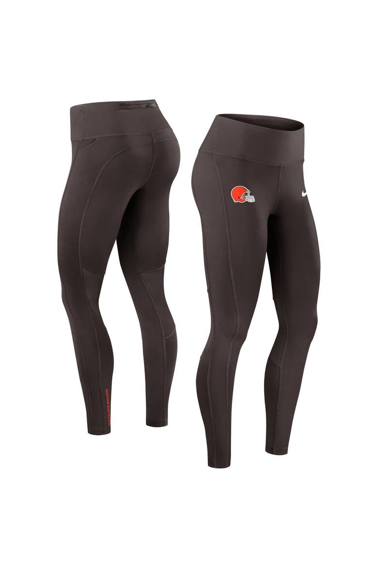 Women's Nike Brown Cleveland Browns Primetime Epic Fast Performance Leggings, Main, color, Brown
