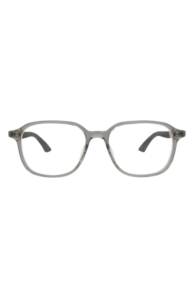 Montblanc 53mm Round Optical Glasses, Main, color, Grey Gold Transparent