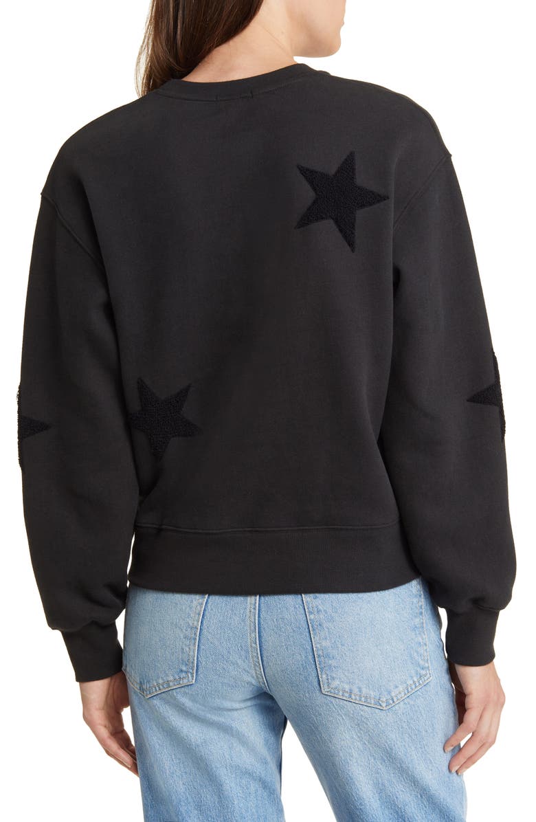 Rails Sonia Star Appliqué Cotton Sweatshirt, Alternate, color, 
