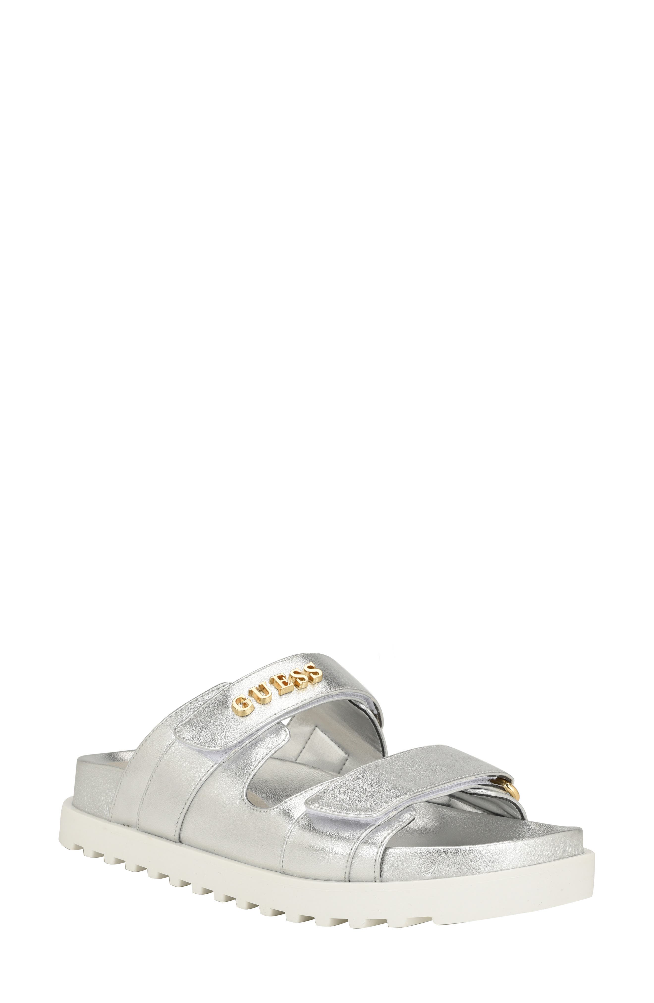 GUESS Fabulon Sandal, Main, color, Silver 040