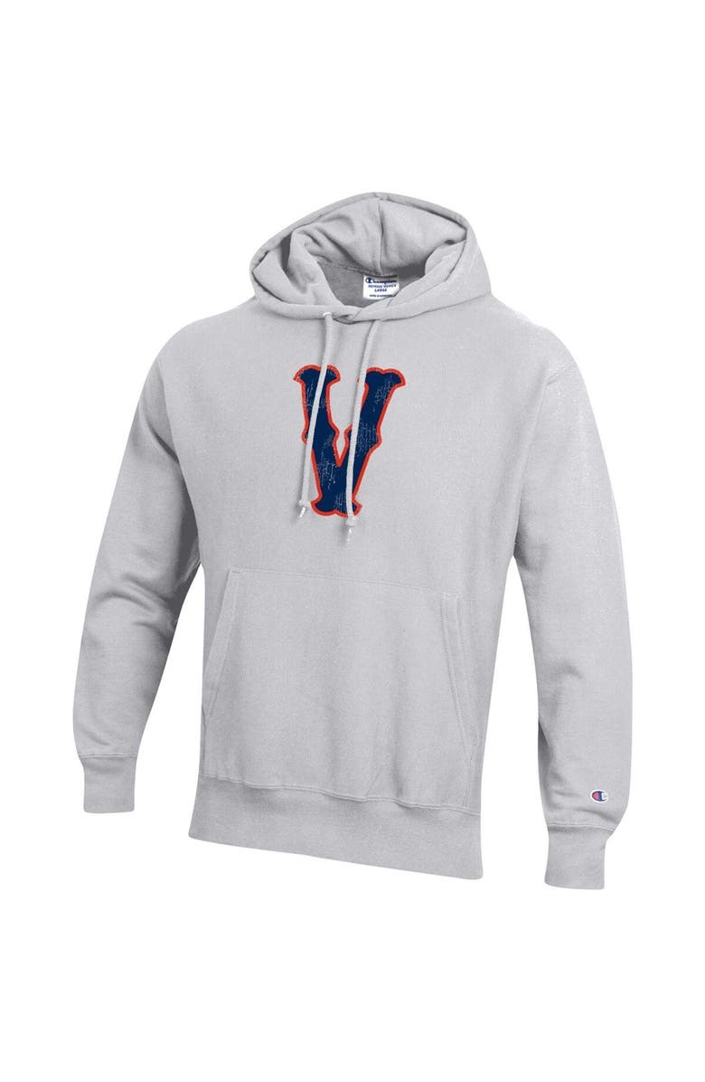 Champion Men's Champion Heathered Gray Virginia Cavaliers Team Vault Logo Reverse Weave Pullover Hoodie, Alternate, color,
