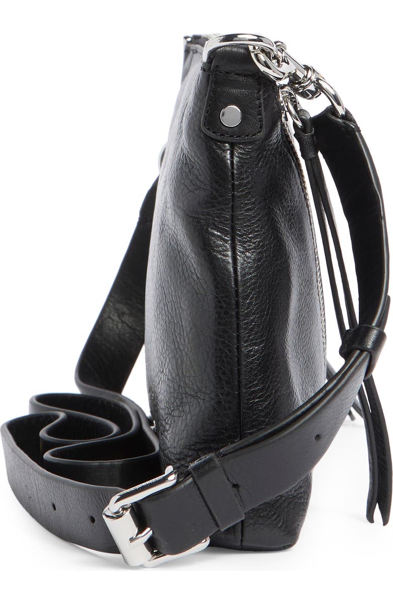 Rebecca Minkoff Kit Leather Crossbody Bag, Alternate, color, Black
