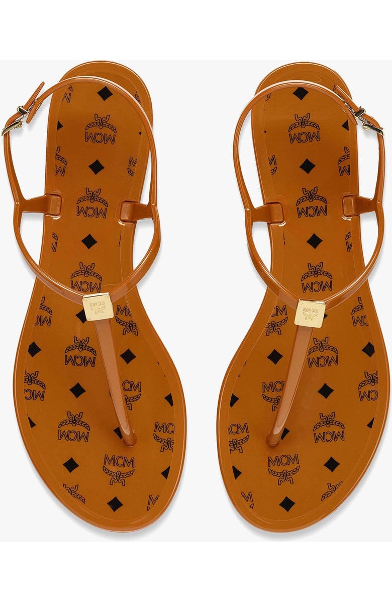 MCM Monogram Jelly Sandals, Alternate, color,