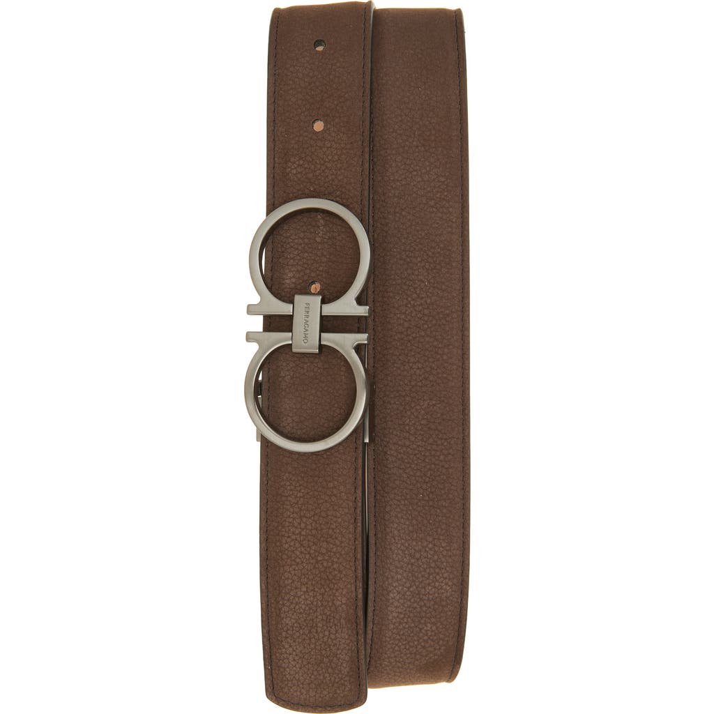 Ferragamo Double Gancio Betl In Brown