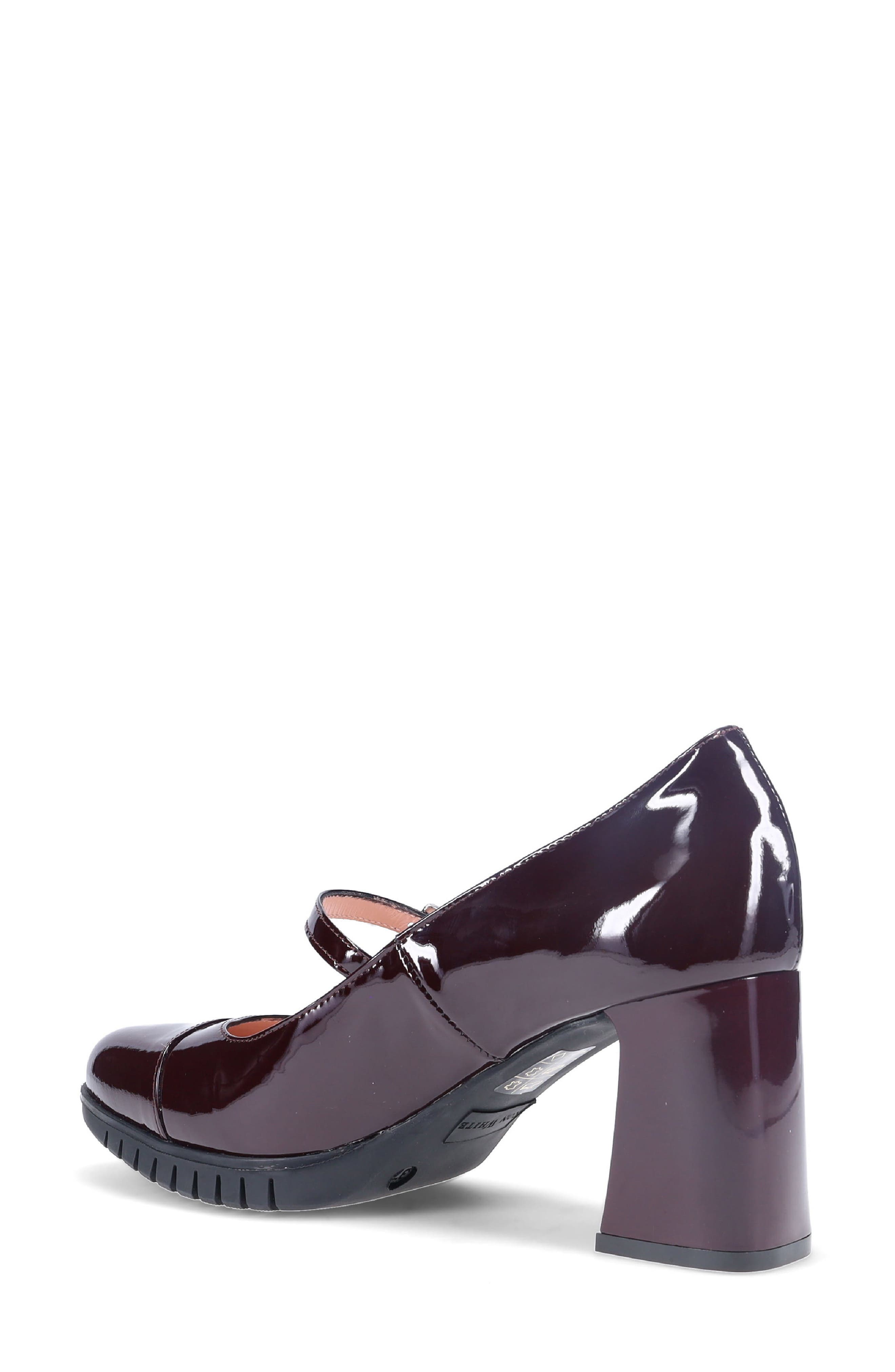 Faenna Leather Mary Jane Pump, Alternate, color, WINE