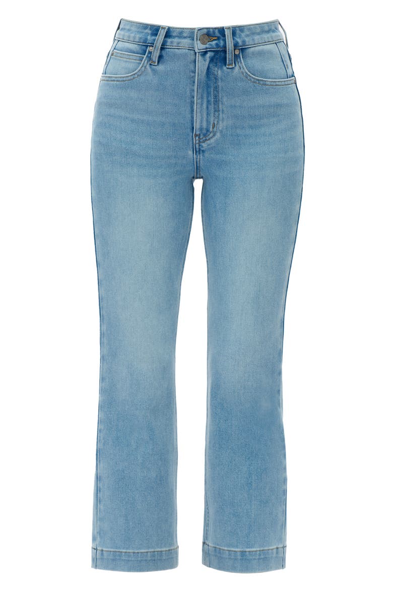 High Waist Ankle Straight Leg Jeans, Alternate, color, LIGHT BLUE