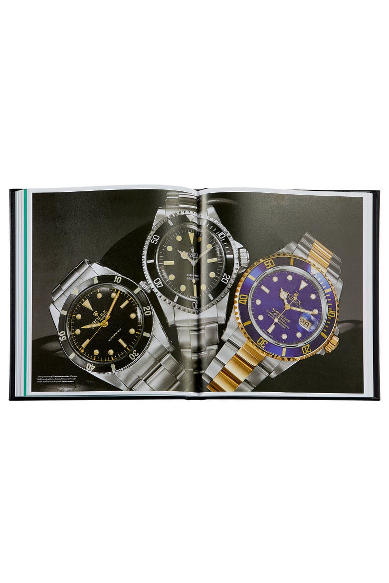 The Book of Rolex Leather Coffee Table Book, Alternate, color, Black