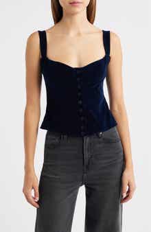 Bella Venice Julie Velveteen Corset Top