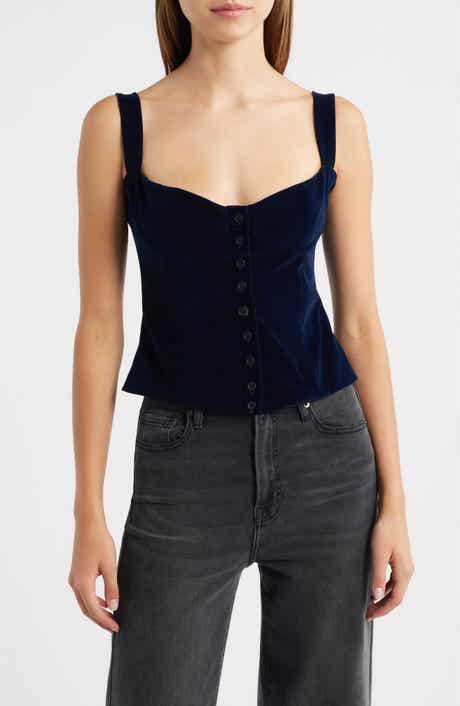 Bella Venice Julie Velveteen Corset Top