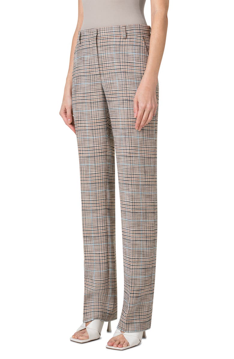 Akris punto Mikko Glen Plaid Wool Stretch Tricotine Pants, Alternate, color, 