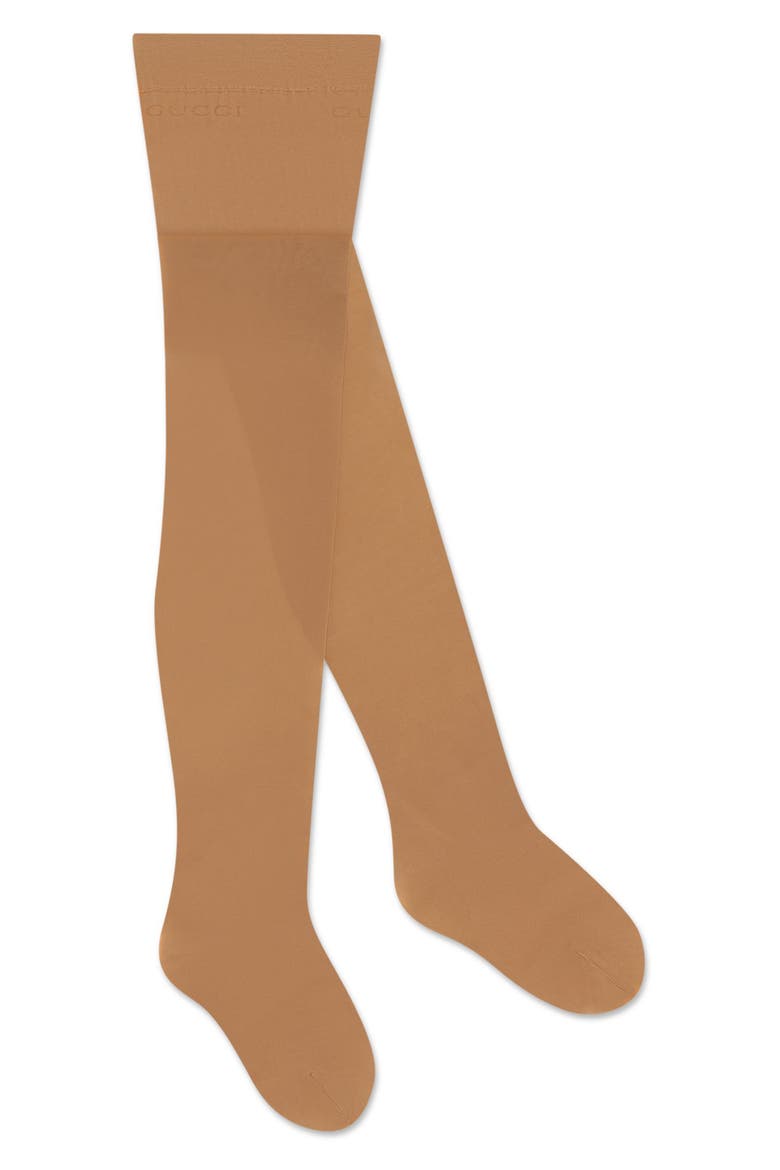 Sheer Logo Tights, Alternate, color, ROPE