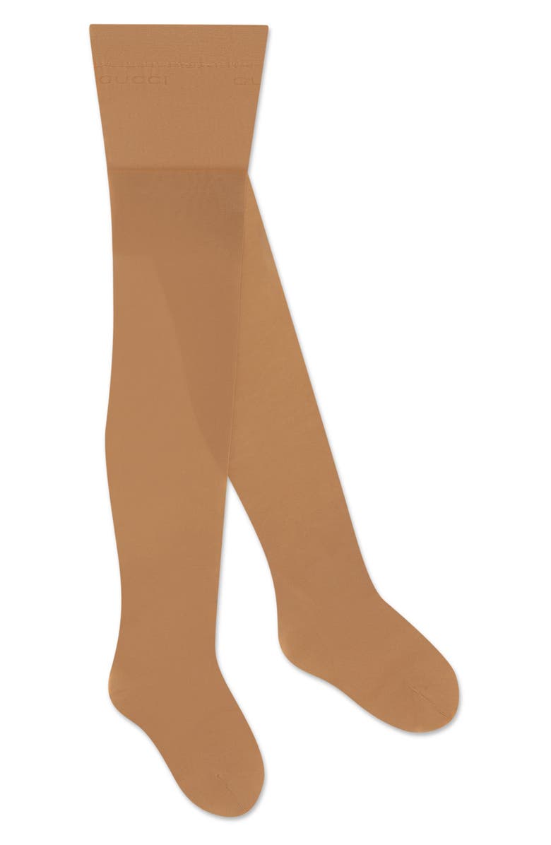 Gucci Sheer Logo Tights, Alternate, color, 