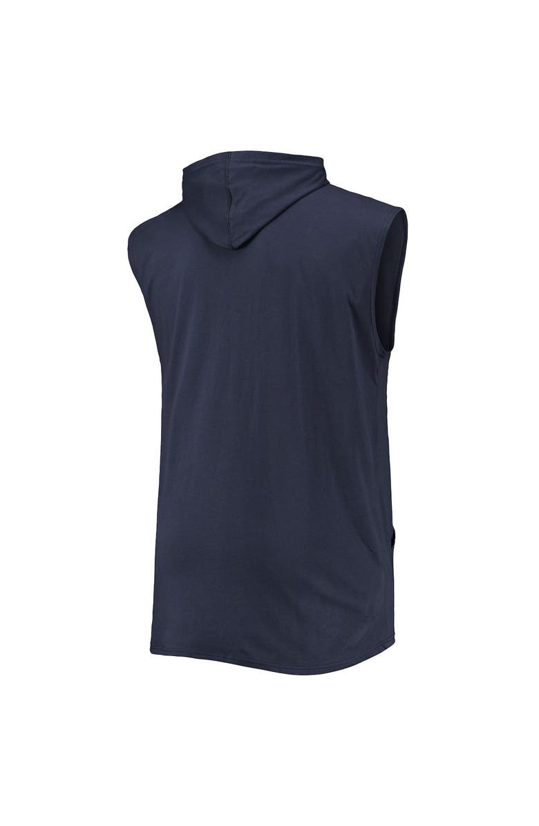 PROFILE Men's Navy Chicago Bears Big & Tall Muscle Sleeveless Pullover Hoodie, Alternate, color, 