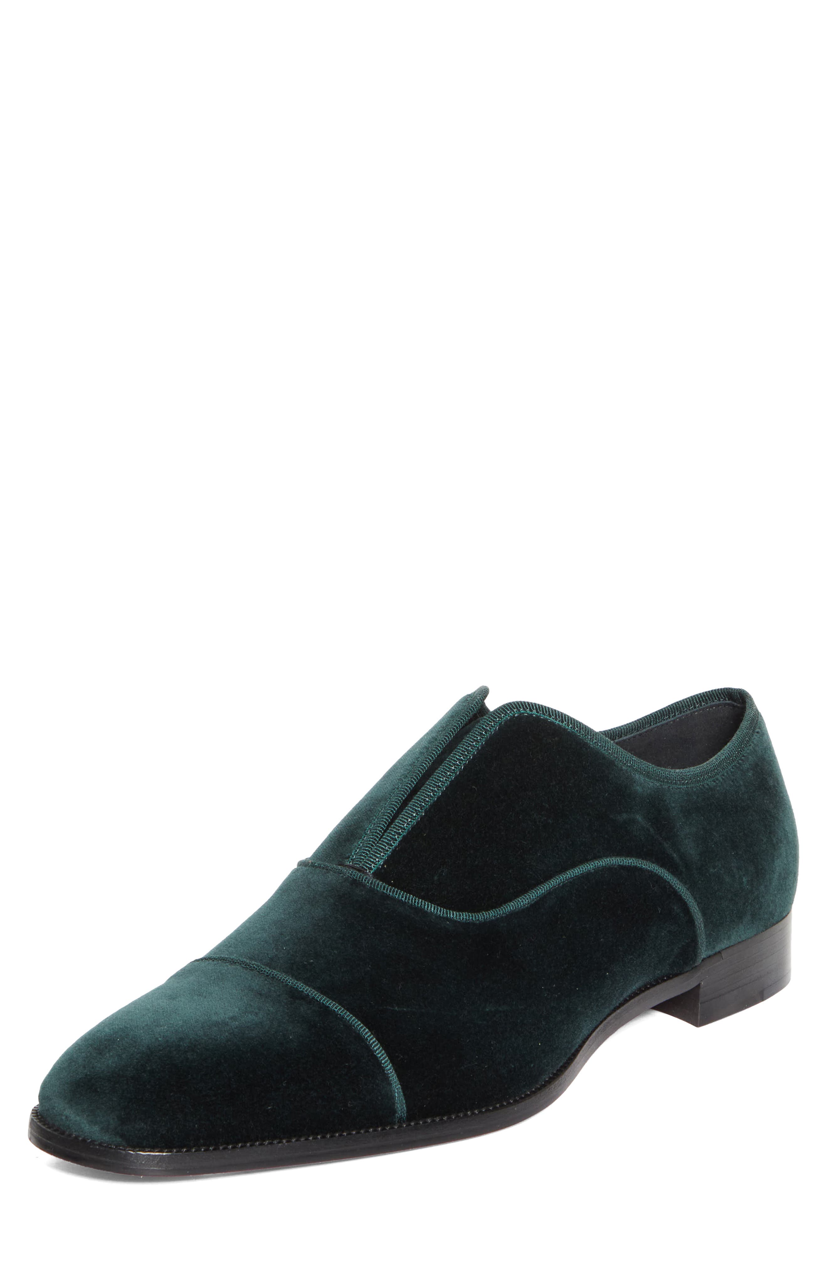 Christian Louboutin Alpha Male II Cap Toe Slip-On, Main, color, Agave