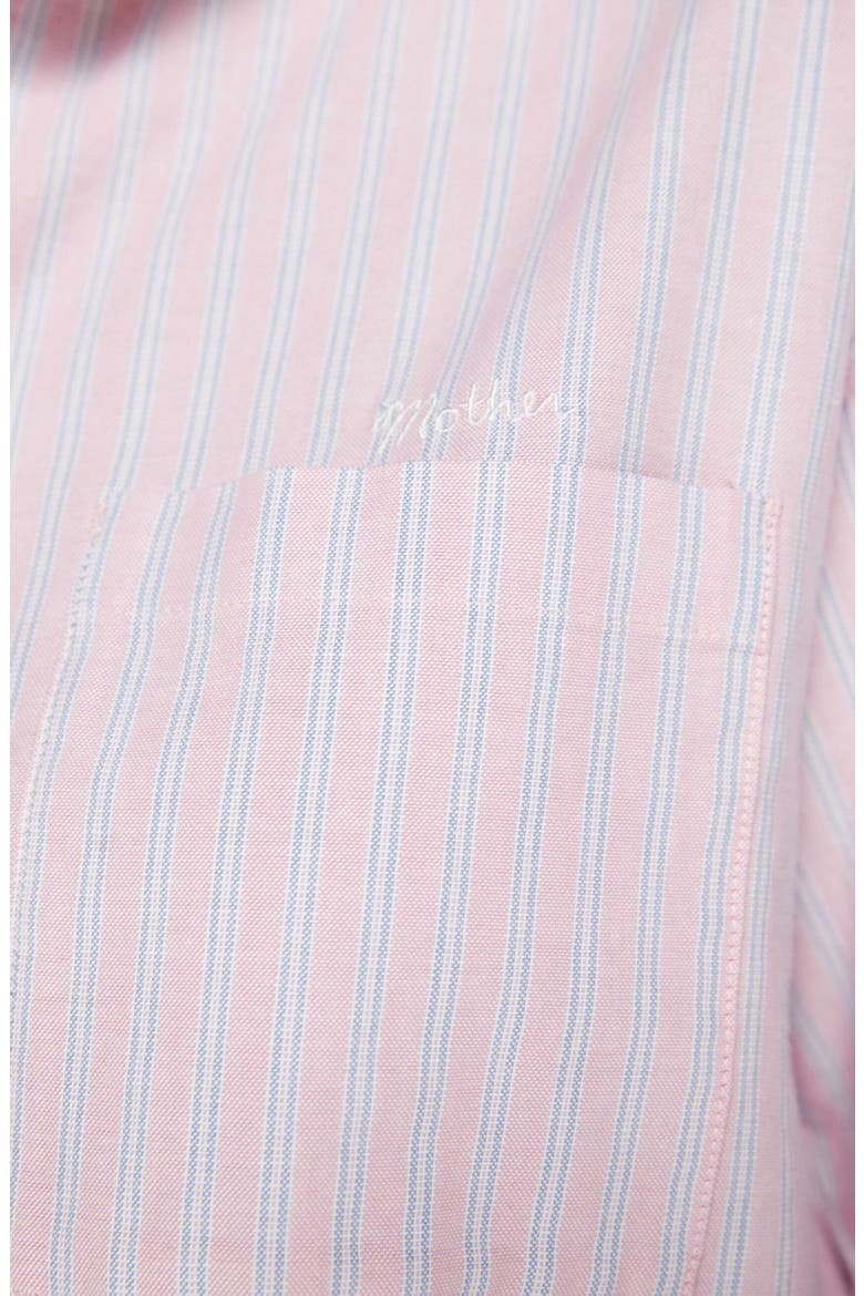 The Roomie Frenchie Pinstripe Cotton Button-Up Top, Alternate, color, JULIENNE CUT