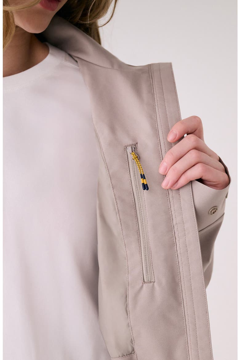 Piper 2.0 Hooded Water Repellent Raincoat, Alternate, color, PEBBLE