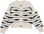 SAACHI Stripe Button Knit Sweater