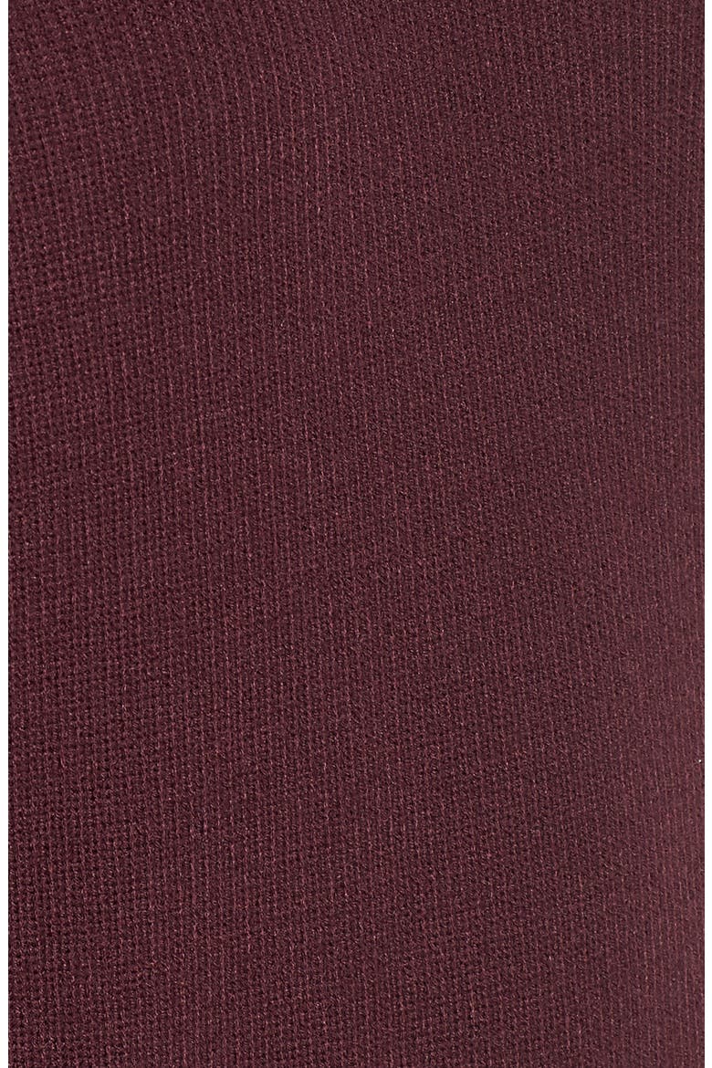 Racer Stripe Funnel Neck Sweater, Alternate, color, BURGUNDY STEM- BLACK