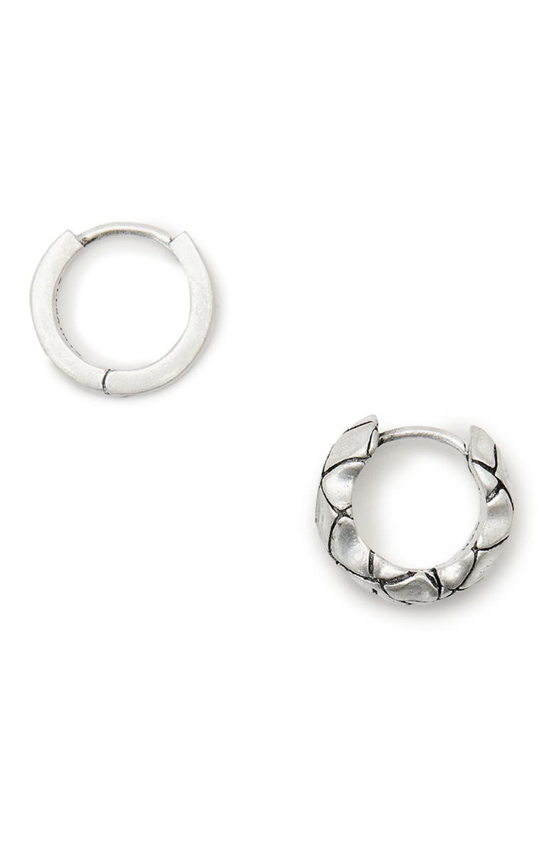 AllSaints Men's Mismatched Hoop Earrings, Main, color,