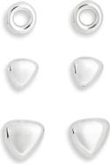 Leith Set of 3 Assorted Geometric Stud Earrings