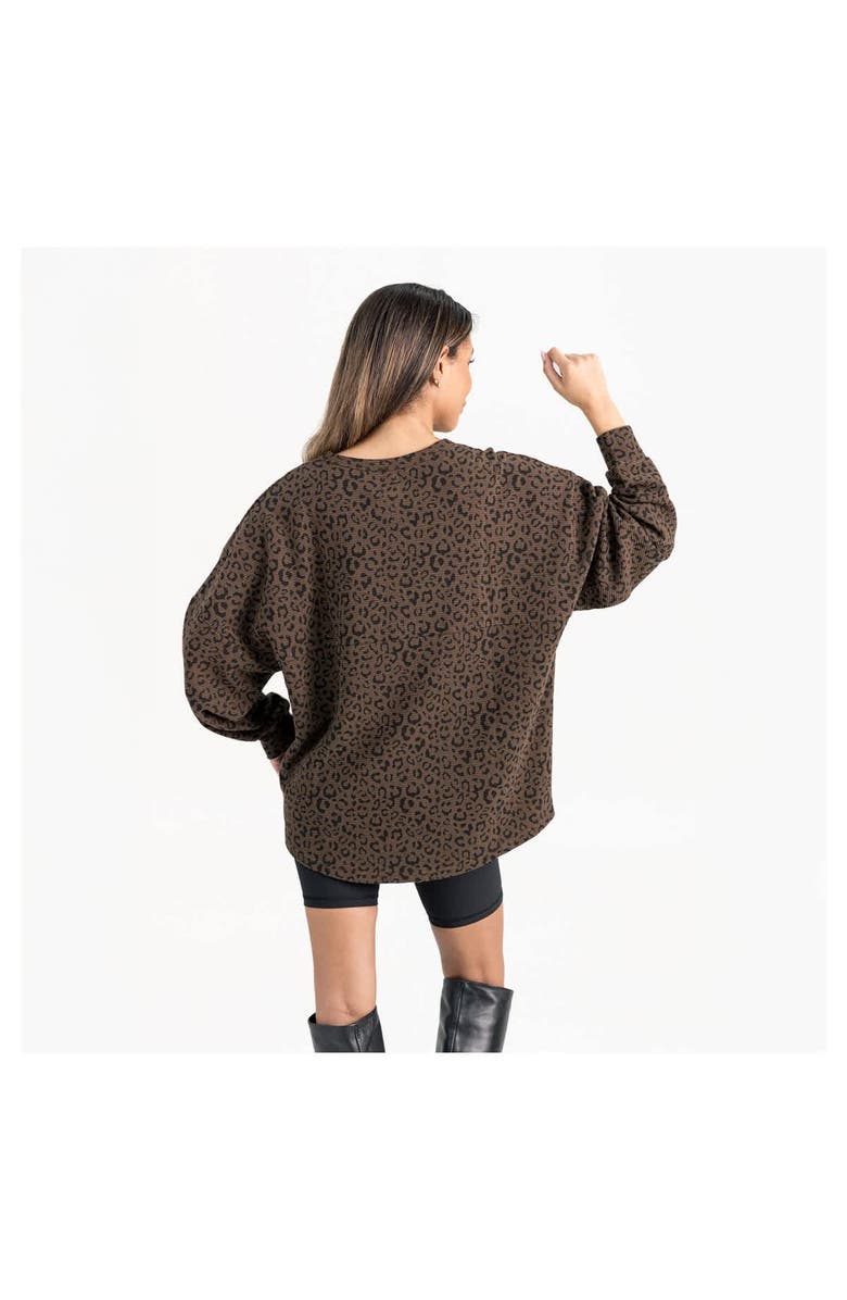 GAMEDAY COUTURE Women's Gameday Couture Brown Alabama Crimson Tide Leopard Oversized Sweatshirt, Alternate, color, Brown