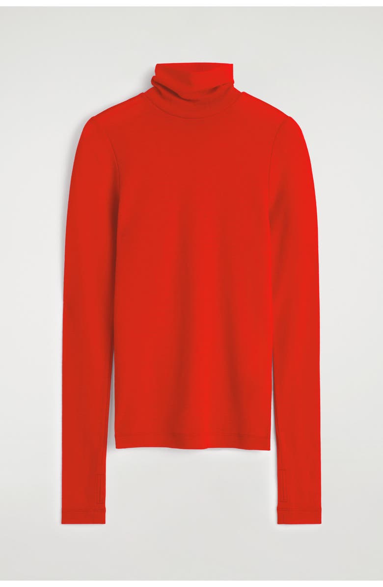 COS Wool Turtleneck Top, Alternate, color, Orange