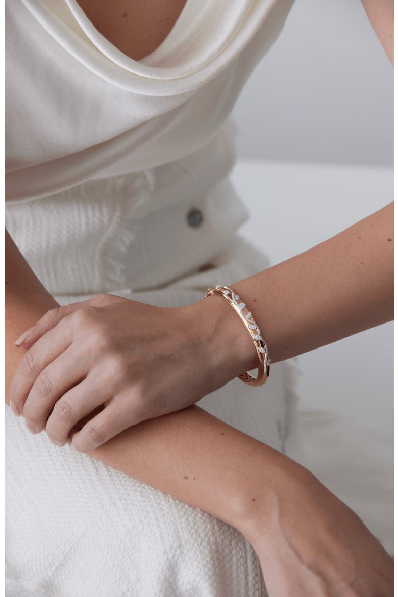 Lierre Diamond Slim Bangle, Alternate, color, YELLOW GOLD