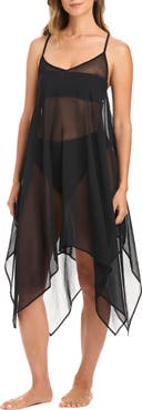 BLEU by Rod Beattie Handkerchief Hem Cover-Up Midi Dress