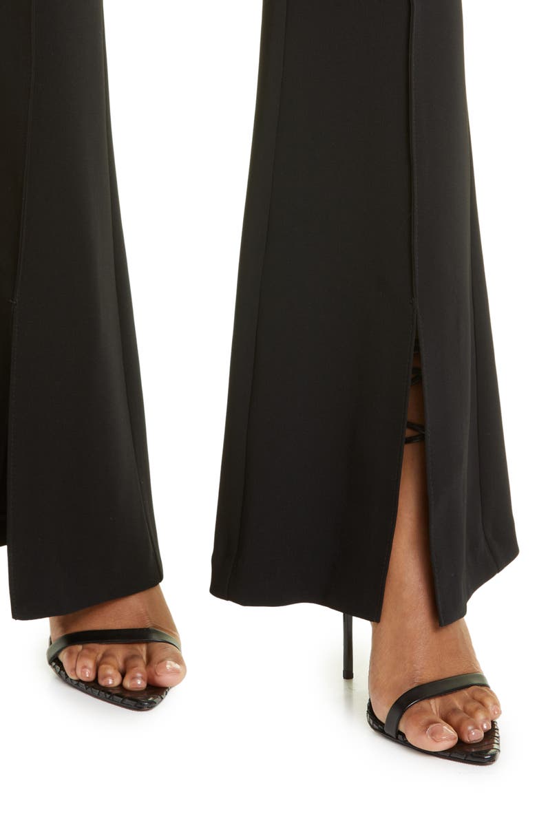 Cinq à Sept Billie Split Hem Flare Trousers, Alternate, color, Black