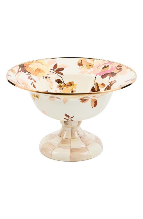 Wild Rose Large Compote Bowl