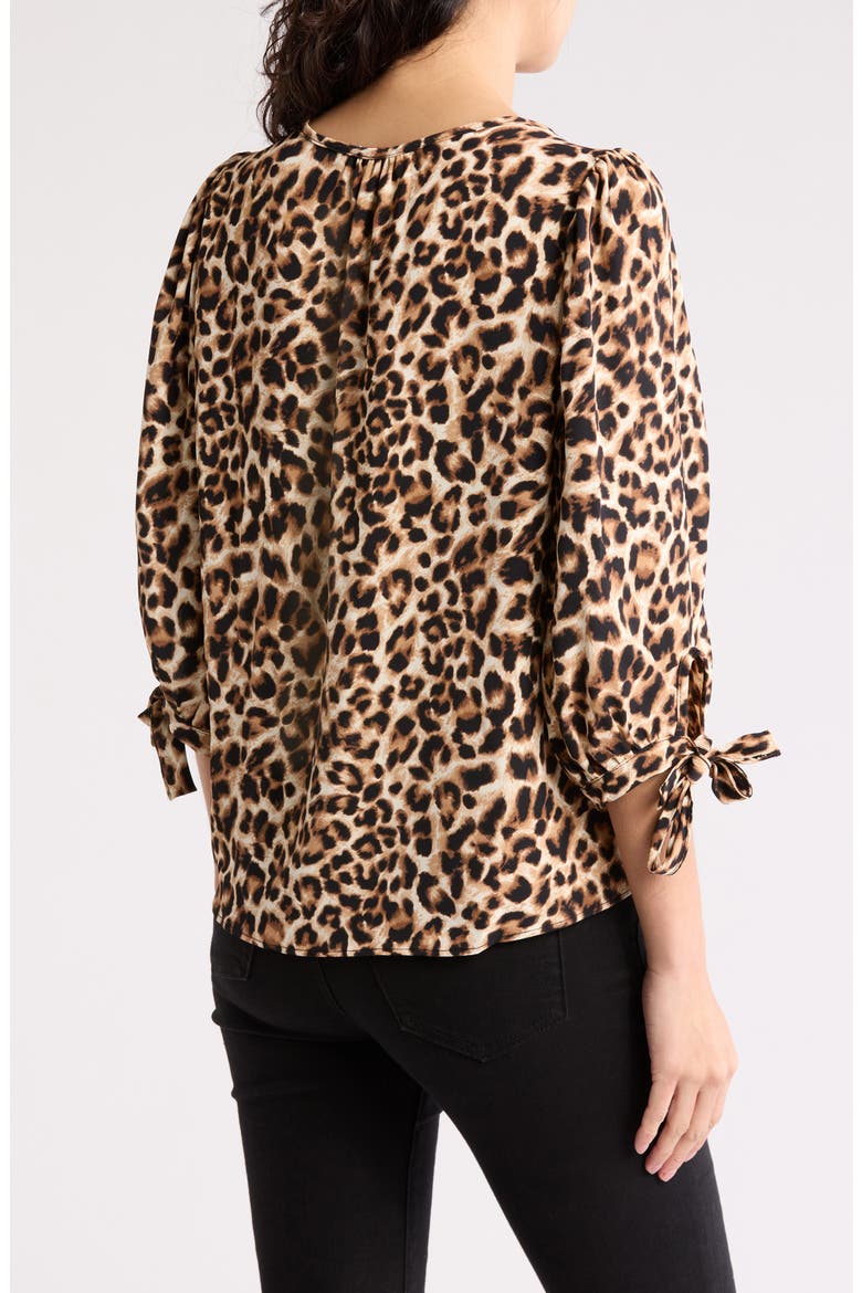 Leopard Print Top, Alternate, color, CHOCOLATE