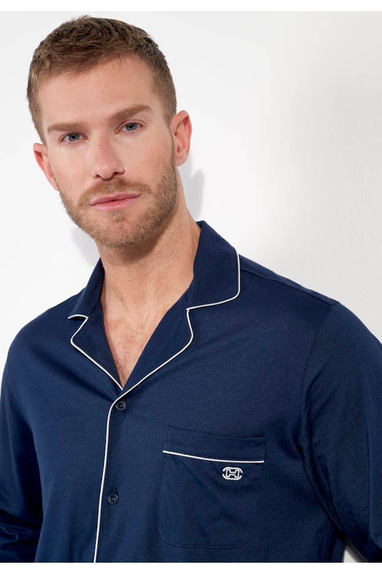 Rafael Long Pajama Set, Alternate, color, Navy