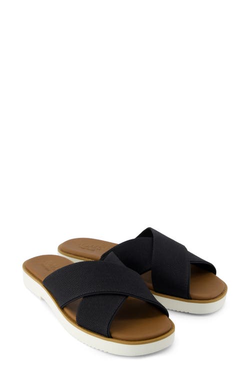 Toms Mae Crisscross Slide Sandal In Black