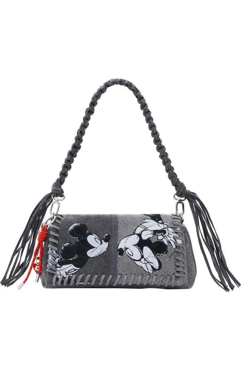 Desigual Mickey & Minnie Denim Crossbody Bag, Main, color,