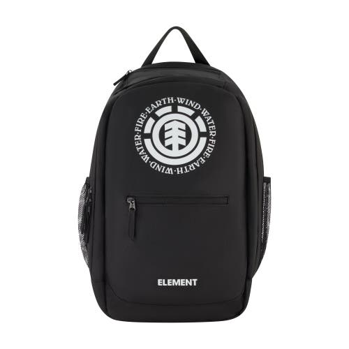 Element Backpack Classic Logo School And Travel Bag With Laptop Sleeve In Black