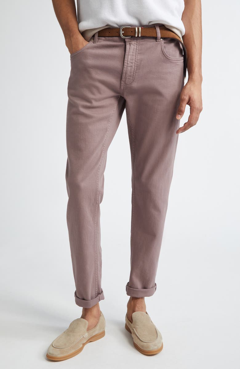 Eleventy Slim Leg Stretch Jeans, Main, color, 47 Berry