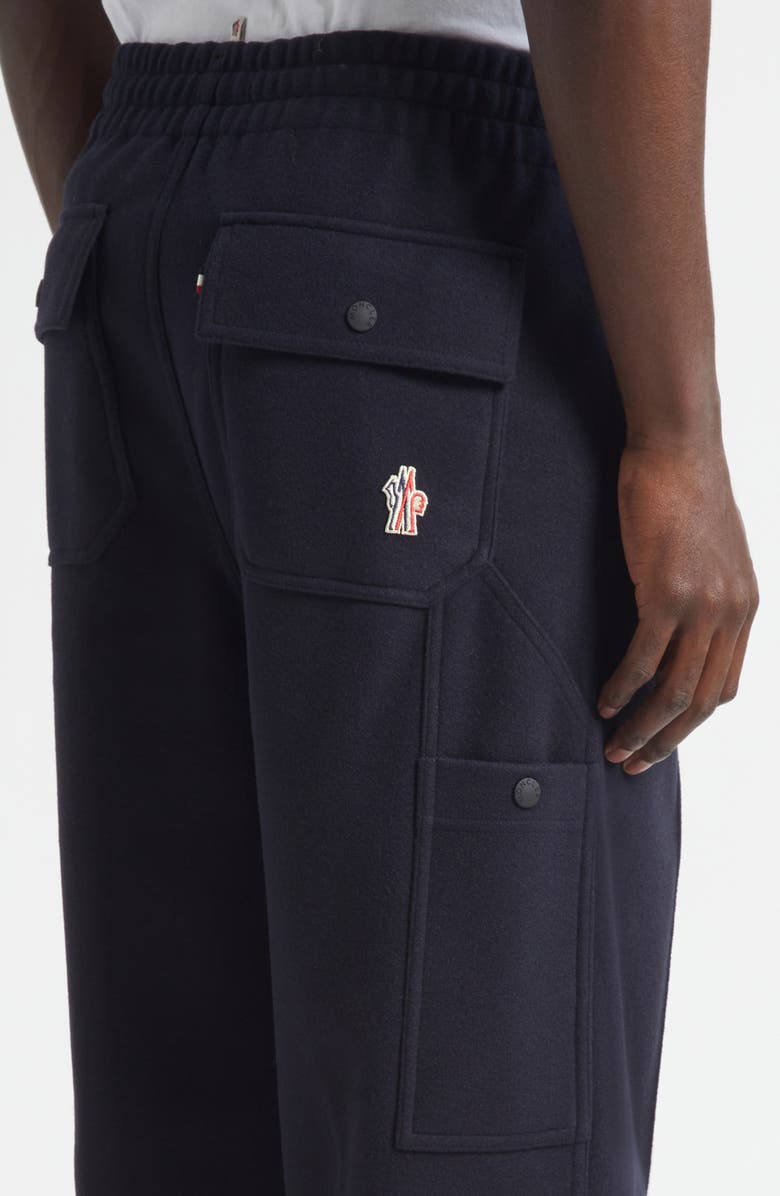 Moncler Interlock Carpenter Sweatpants, Alternate, color, Navy Blue