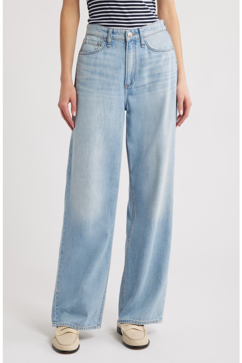 Featherweight Logan Mid Rise Wide Leg Jeans, Main, color, GREENPORT